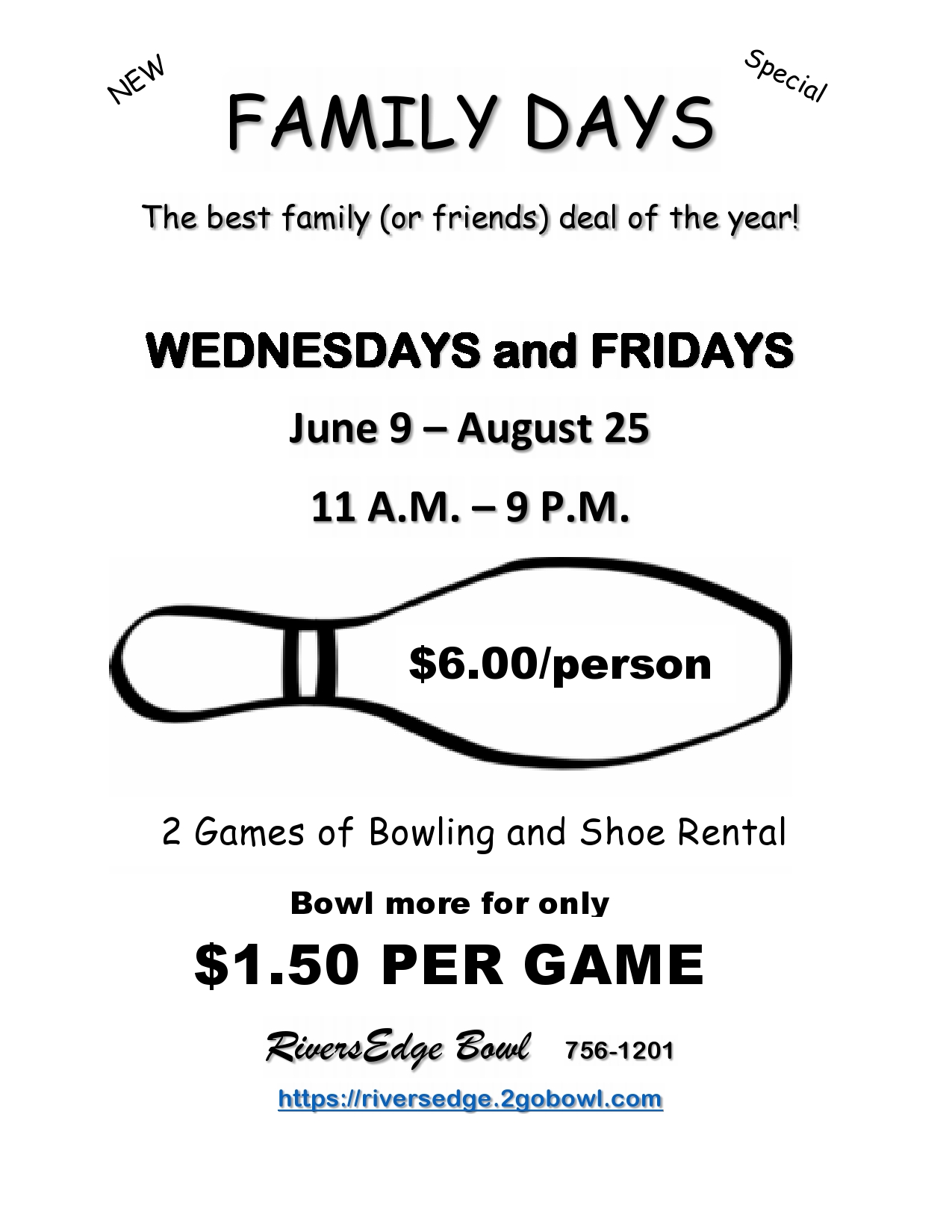 Bowling Specials RiversEdge Bowl Janesville,WI Bowling Center
